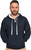 Navy 2-Tone Heather "Hockey-Style" Unisex Pullover Hoodie (4026-NVY).