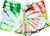 Flaming Swirl Multi Tie-Dye Shorts (7046-FLM).