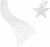 All Clear Shooting Star Scoop-Neckline Iron-On Design (S101128-CLR). 