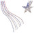 Patriotic Shooting Star Scoop-Neckline Iron-On Design (S101128-USA). 