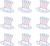 Patriotic Hats Small Size Transfer (Per Page) (S102078S)