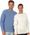 Denim & Ice Banana Nantucket Crew-Neck Unisex Sweatshirts worn by him and her (4047).