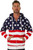 USA Bright-Print Unisex Full-Zipper Hoodie Plain (4022-USA-BRT), worn by him.
