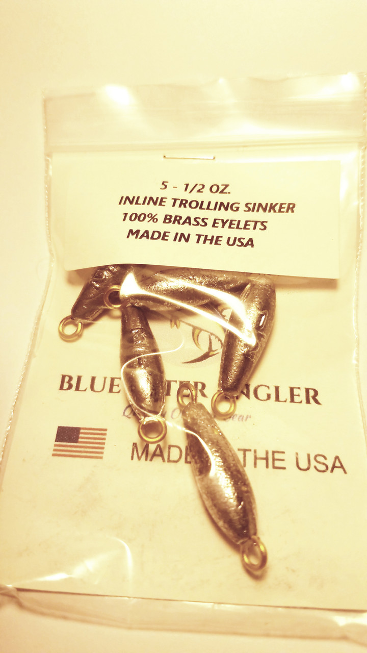 100 Pack 1.5oz Inline Trolling Weights