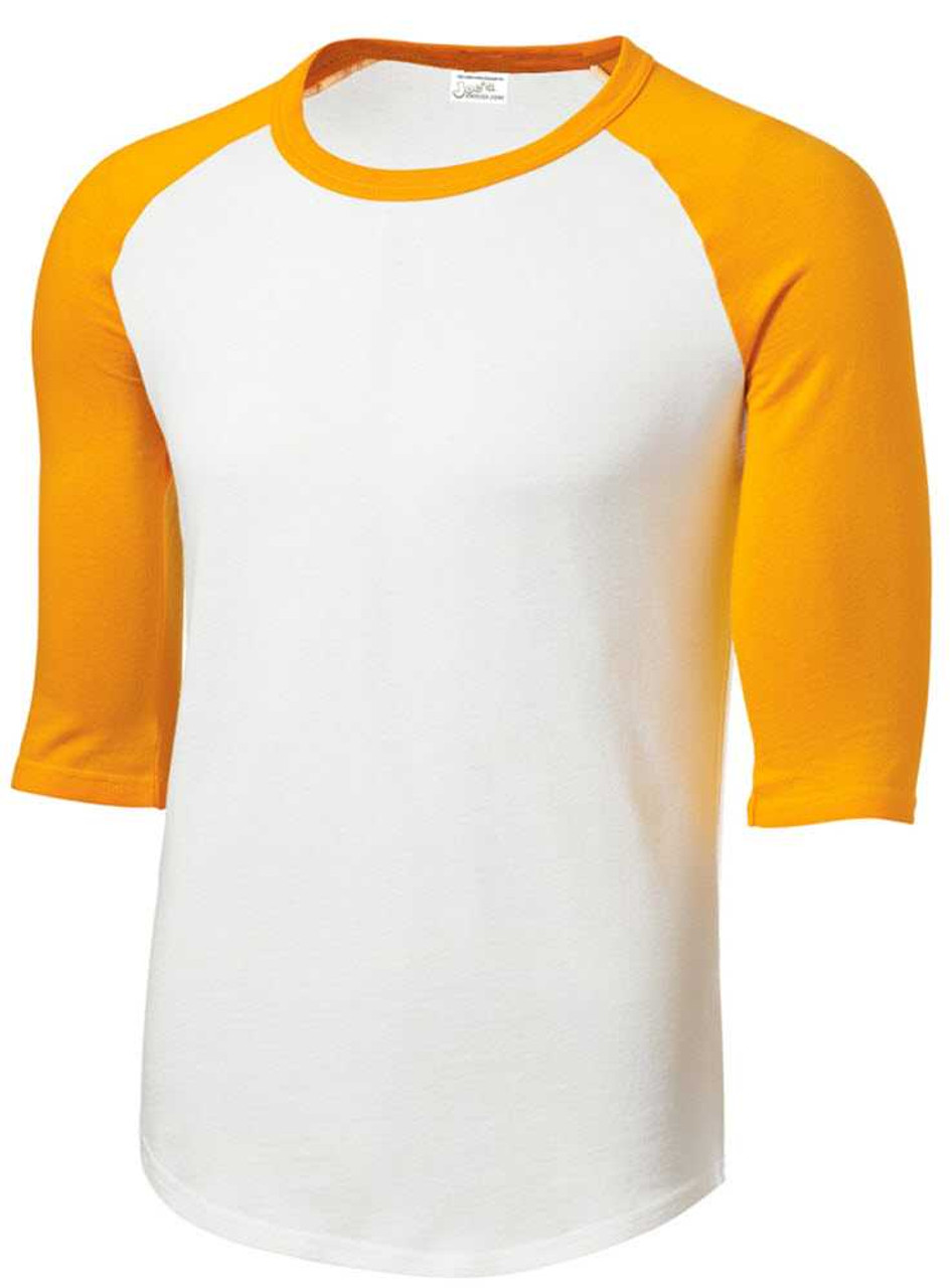 Men's Full Length Sleeve Raglan Cotton Baseball Tee Shirt