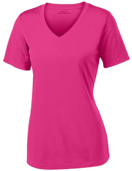 Women's Athletic All Sport V-Neck Tee Shirt in 15 Colors - Sizes XS-4XL DRI-EQUIP Womens Apparel