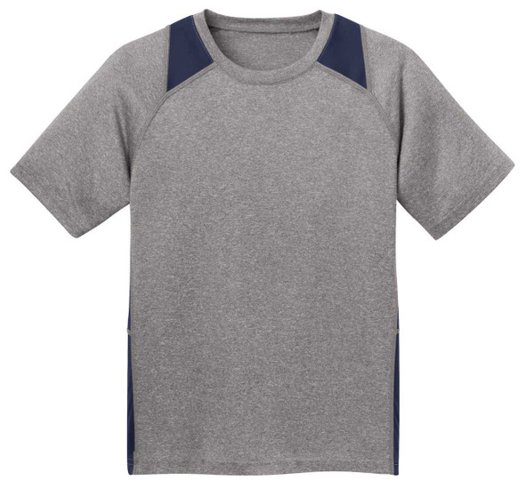 Youth All Sport 2-Color Heather Athletic T-Shirts in 10 Colors. Sizes S-XL DRI-EQUIP Athletic Apparel