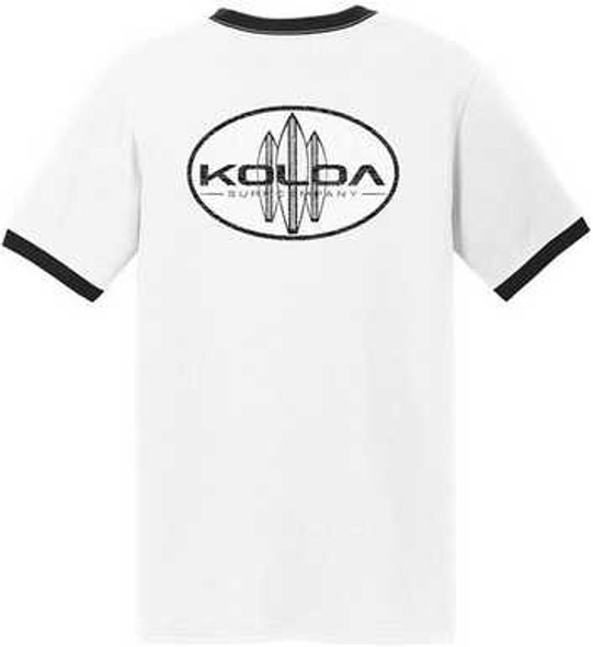 Koloa Surf Co. Oval Distressed Logo Cotton Ringer T-Shirt Koloa Surf Company Men's Shirts