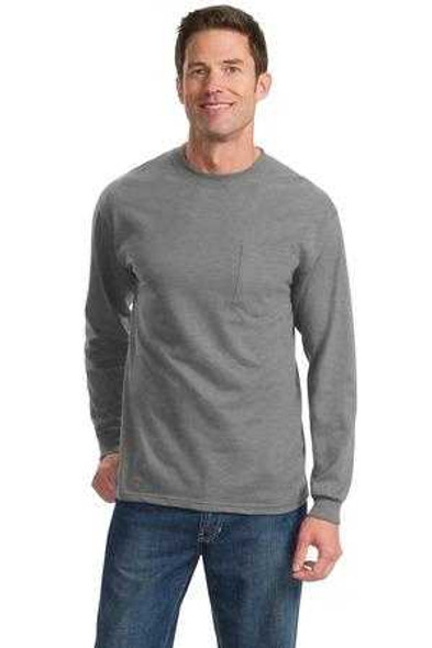 Mens Tall Long Sleeve Essential T-Shirt with Pocket Joe's USA Men's Shirts