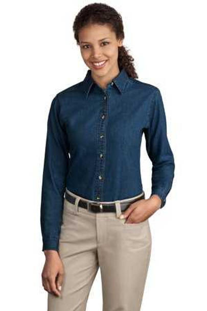 Joe's USA Ladies Long Sleeve Value Denim Shirt Joe's USA Button-Down Shirts