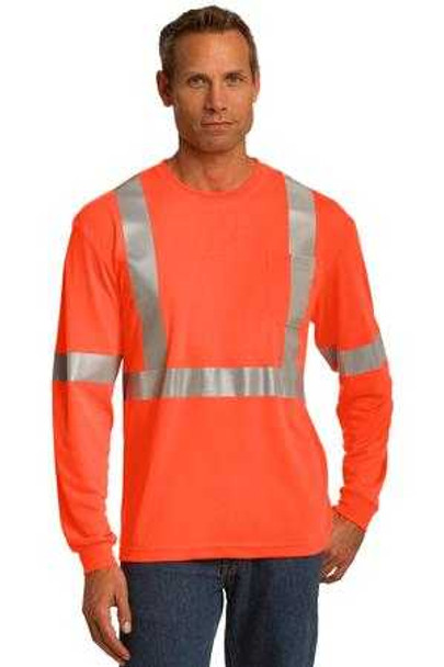 Men's ANSI 107 Class 2 Long Sleeve Safety T-Shirt Joe's USA Mens Apparel