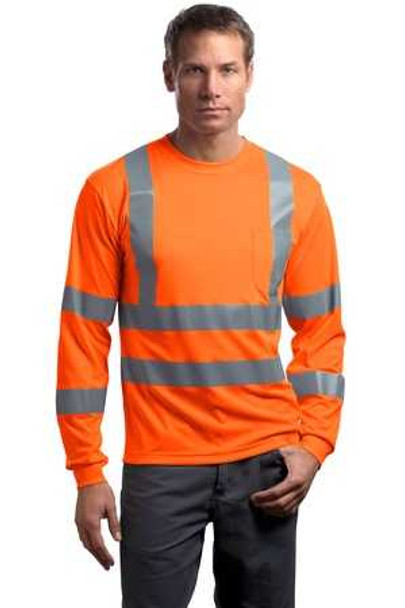 ANSI 107 Class 3 Long Sleeve Snag-Resistant Reflective T-Shirt Joe's USA Mens Apparel
