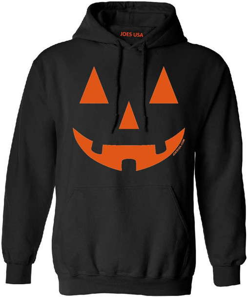 Joe's USA - JACK O' LANTERN PUMPKIN Halloween Costume Black Hoodie Sweatshirt Joe's USA Hoodies