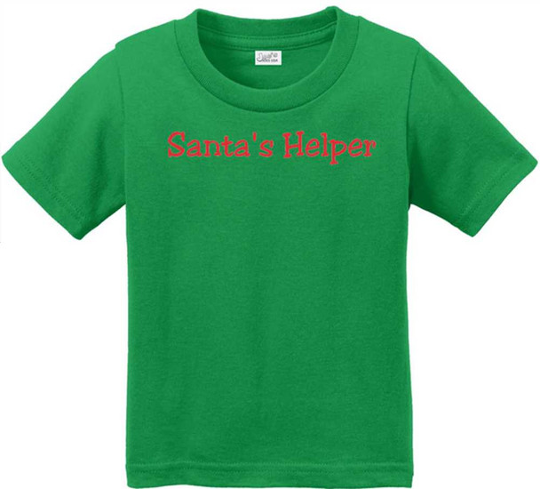Joe's USA - Santa's Helper Infant Soft and Cozy Cotton T-Shirts Youth Short Sleeve T-Shirts