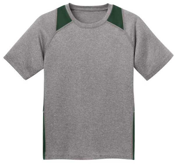 Youth All Sport 2-Color Heather Athletic T-Shirts in 10 Colors. Sizes S-XL DRI-EQUIP Athletic Apparel