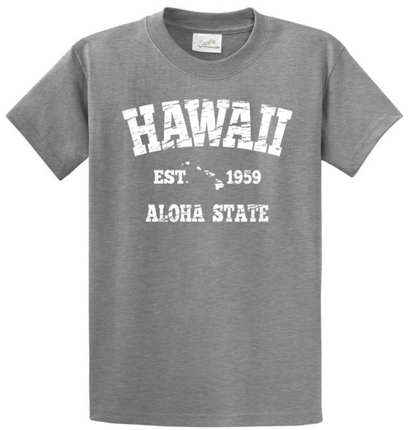 Vintage Hawaiian Islands Tee's in 42 Colors and Regular, Big and Tall Sizes 1959 Koloa Surf Company Men's Shirts