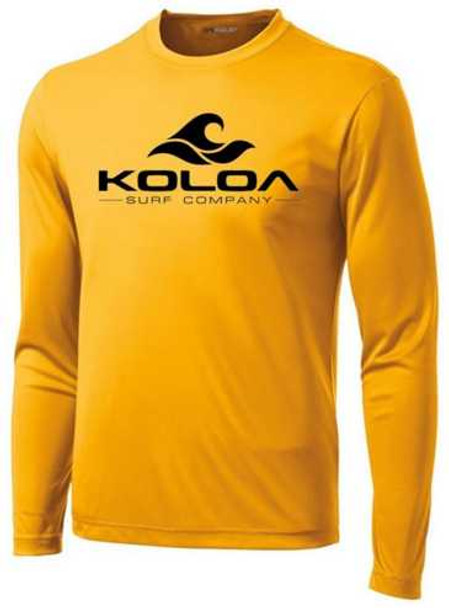 Koloa Surf Co. Wave Logo Long Sleeve Dri-Equip Athletic Shirts Koloa Surf Company Men's Shirts