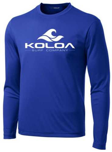 Koloa Surf Co. Wave Logo Long Sleeve Dri-Equip Athletic Shirts Koloa Surf Company Men's Shirts