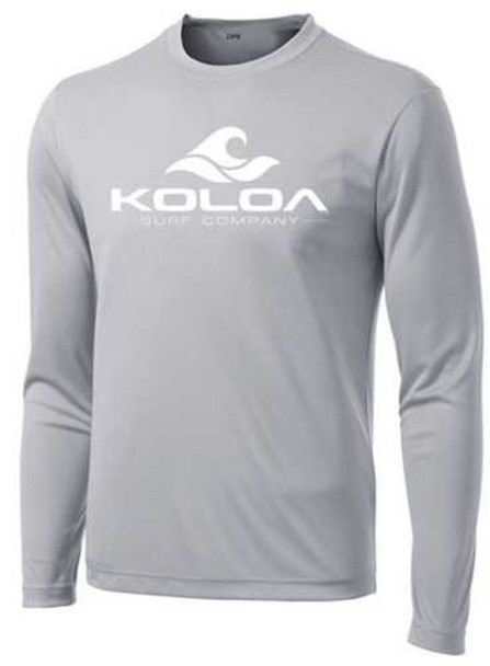 Koloa Surf Co. Wave Logo Long Sleeve Dri-Equip Athletic Shirts Koloa Surf Company Men's Shirts