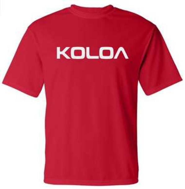 Koloa Surf Co. Original Koloa Text Logo Youth All Sport Moisture Wicking Athletic Shirts Koloa Surf Company Athletic Apparel