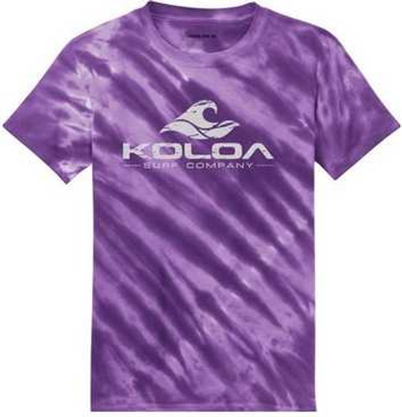 Koloa Surf Co. Vintage Wave Logo Tiger Stripe Tie-Dye T-Shirts Koloa Surf Company Men's Shirts