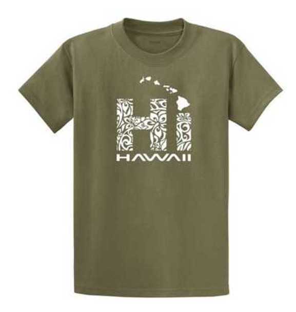 Hawaii Big & Tall Geometrical Shirt Geometric Segmentation Of Plant Ocean  Shirt - Trendy Aloha