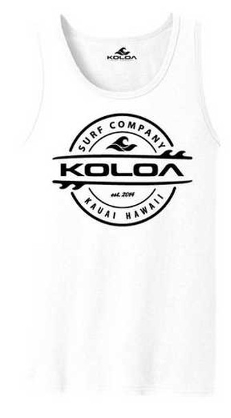 Koloa Surf Co. Thruster Surfboard Logo Tank Tops. Adult Sizes: S-4XL Koloa Surf Company T-Shirts