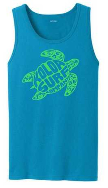 Koloa Surf Co. Original Turtle Logo Tank Tops in 36 Colors. Adult Sizes: S-4XL Koloa Surf Company Mens Apparel