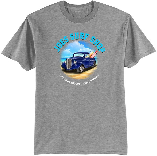 Joe's Surf Truck Design 50/50 Cotton Poly T-Shirts in Regular, Big and Tall Joe's USA Men's Shirts