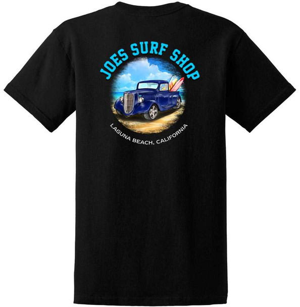 Joe's Surf Truck Design Heavyweight Cotton T-Shirts in Regular, Big and Tall Joe's USA T-Shirts