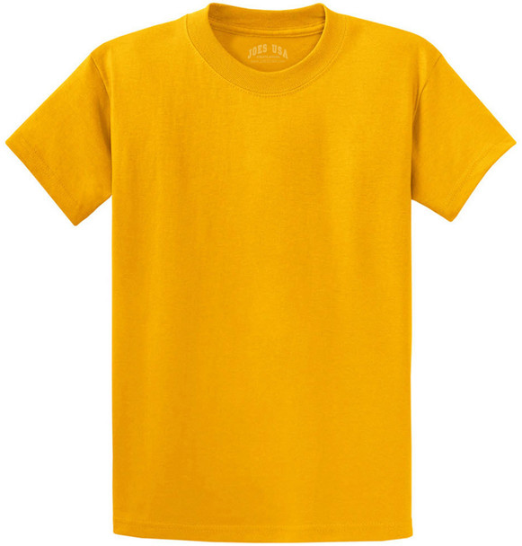 Joe's USA - Versatile 50/50 Cotton/Poly T-Shirts in 30 Vibrant Colors Joe's USA Men's Shirts - Gold