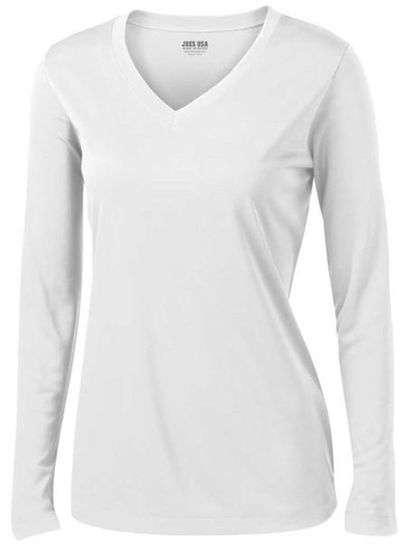 Ladies Long Sleeve Moisture Wicking Athletic Shirts in Sizes XS-4XL Joe's USA Womens Apparel