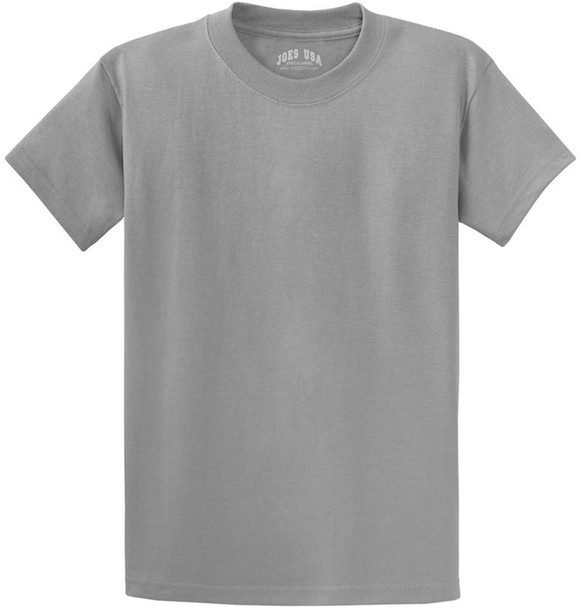 Men's Durable 100% Heavyweight Cotton T-Shirts in Regular, Big, and Tall Sizes Joe's USA Men's Apparel - Medium Grey