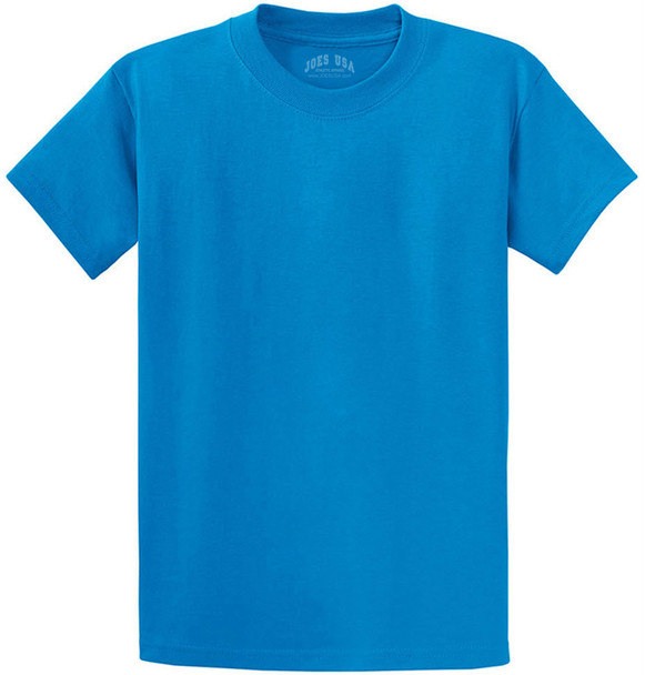 Men's Durable 100% Heavyweight Cotton T-Shirts in Regular, Big, and Tall Sizes Joe's USA Men's Apparel - Sapphire