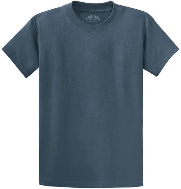 Men's Durable 100% Heavyweight Cotton T-Shirts in Regular, Big, and Tall Sizes Joe's USA Men's Apparel - Steel Blue
