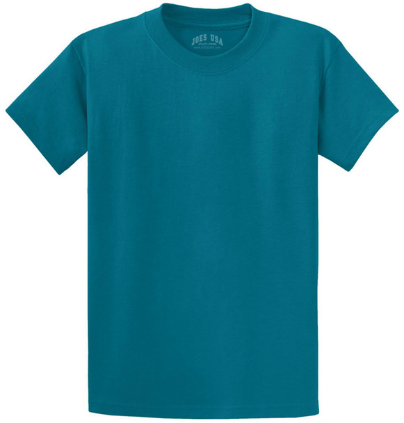 Men's Durable 100% Heavyweight Cotton T-Shirts in Regular, Big, and Tall Sizes Joe's USA Men's Apparel - Teal