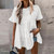 BOHO WHITE LACE RUFFLE TOP