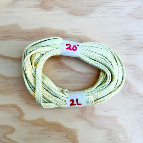 1/4" x 20ft Tubular Kevlar Harness with 2 sewn loops