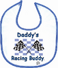 Daddy's Racing Buddy Blue Bib
