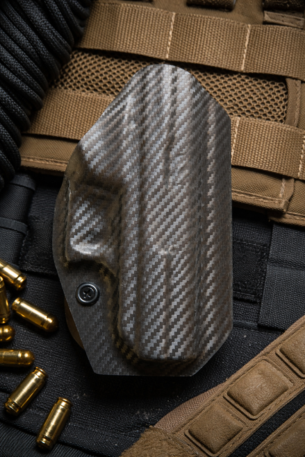 STS Concealment OWB Kydex Paddle Holster for Hi-Point C9 9mm in carbon fiber finish