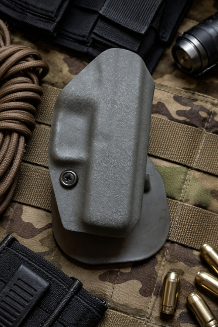 Diamondback DB9 Gen 1-4 OWB Kydex paddle holster by STS Concealment with adjustable retention and cant