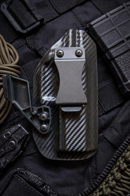 CZ USA P-10 C IWB Kydex holster in black with adjustable retention and cant