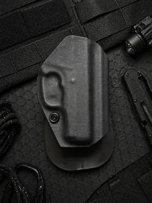 STS Concealment OWB paddle holster for Kahr P380 black Kydex tactical setup
