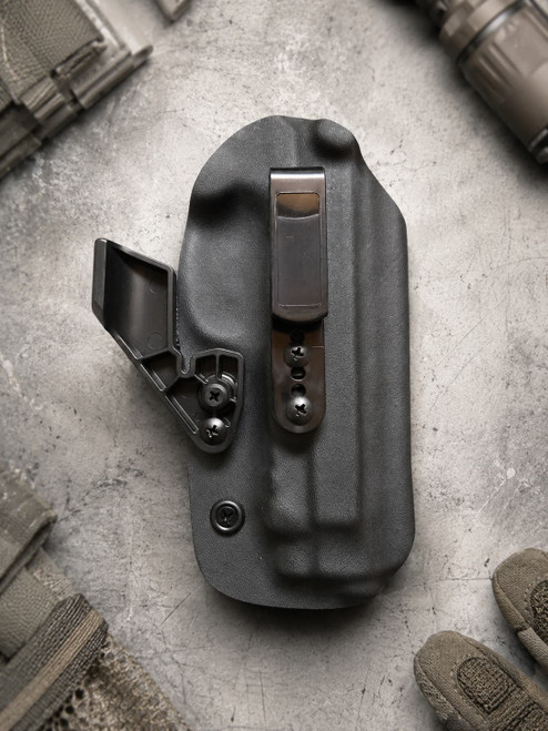 STS Concealment Beretta 92A1 Tuckable IWB Kydex Holster with adjustable retention and tuckable clip for concealed everyday carry.