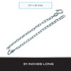 Tie Down 81203 Class 3, 1/4 in., OAL 31 in. Zinc Plated SAFETY CHAINS