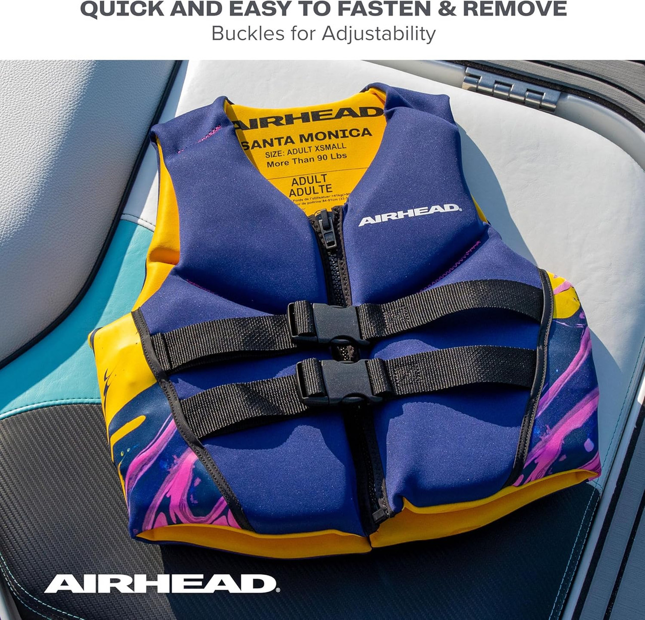 Airhead Neolite Dry Life Jacket Vest Women's-Santa Monica-Navy-Small Airhead Neolite Dry Life Jacket Vest Women's-Santa Monica-Navy-Small