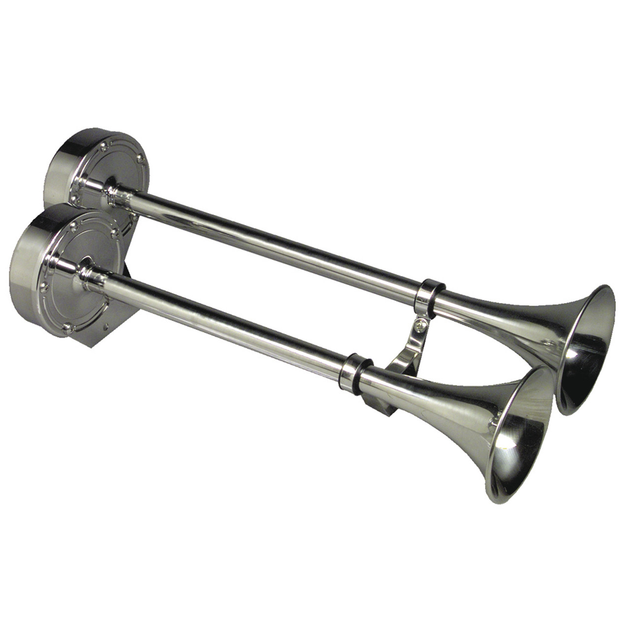 Schmitt Marine Deluxe All-Stainless Dual Trumpet Horn - 12V Schmitt Marine Deluxe All-Stainless Dual Trumpet Horn - 12V