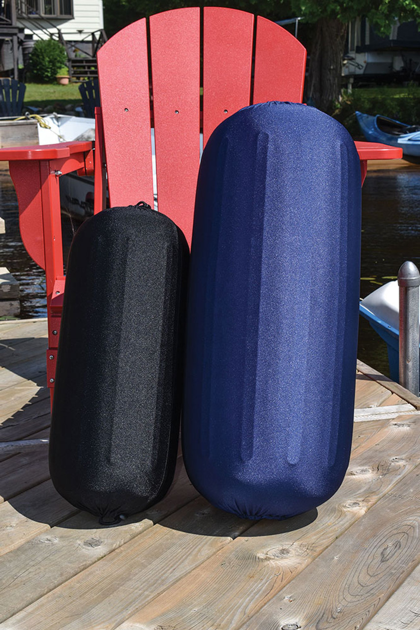 Dock Edge Reversible Fender Cover - Black/Blue