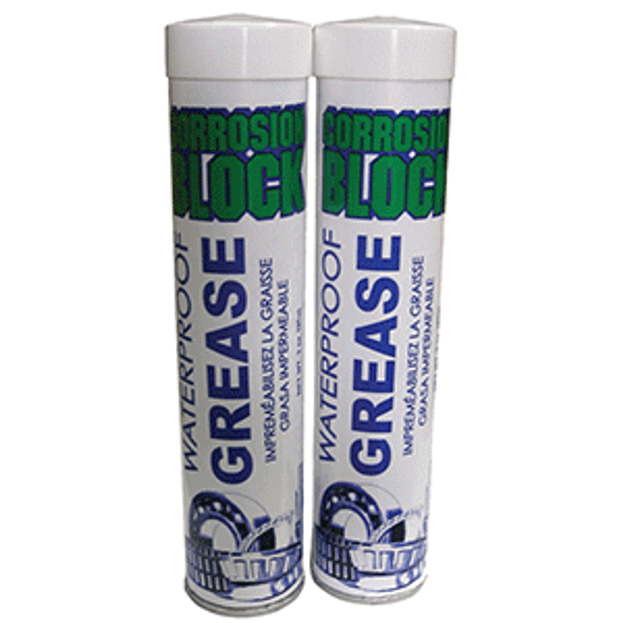 Corrosion Block-High Performance Waterproof Grease - (2) 3oz Cartridges - Non-Hazmat, Non-Flammable & Non-Toxic