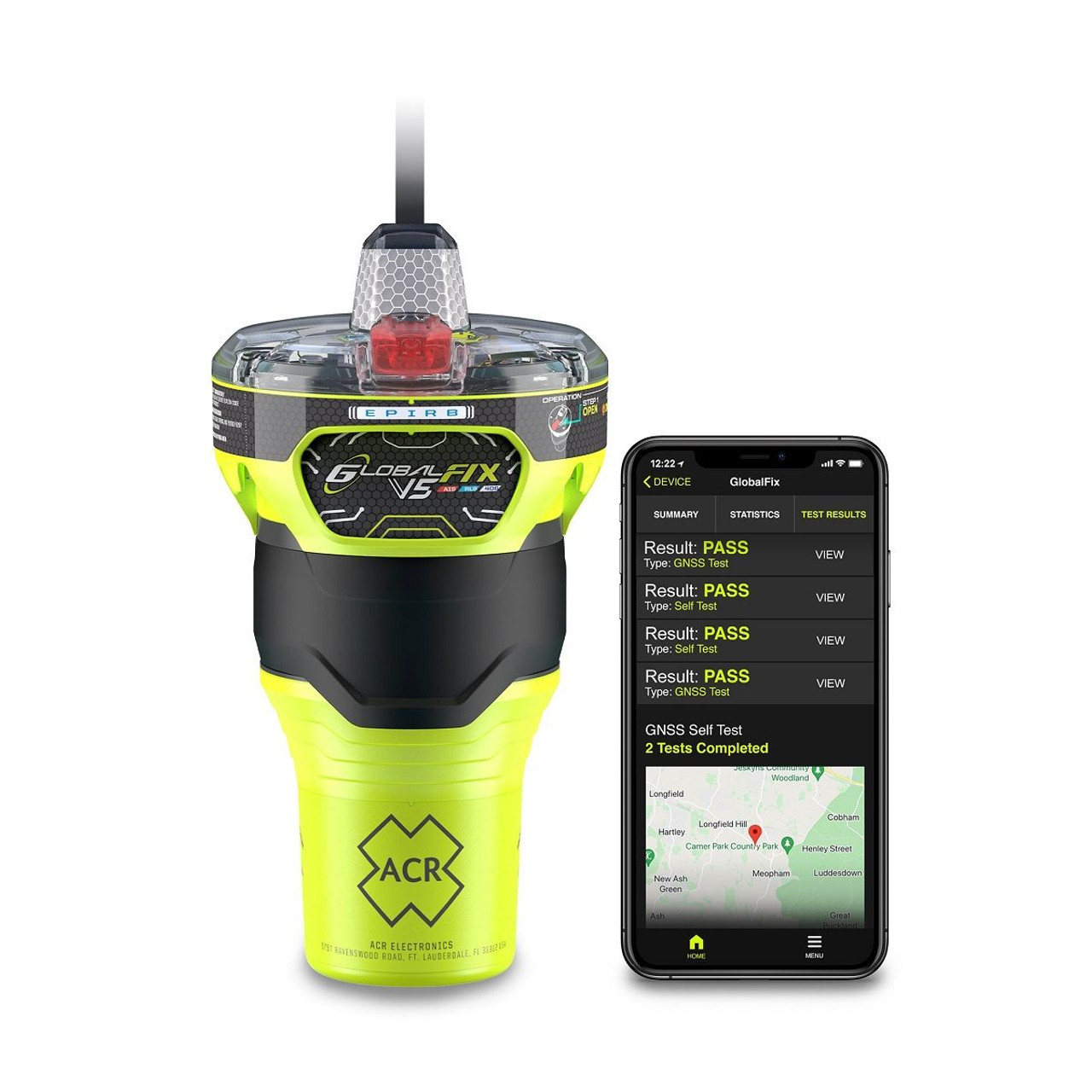 ACR GlobalFix™ V5 Cat 1 GPS AIS EPIRB w/Return Link Service & Mobile App